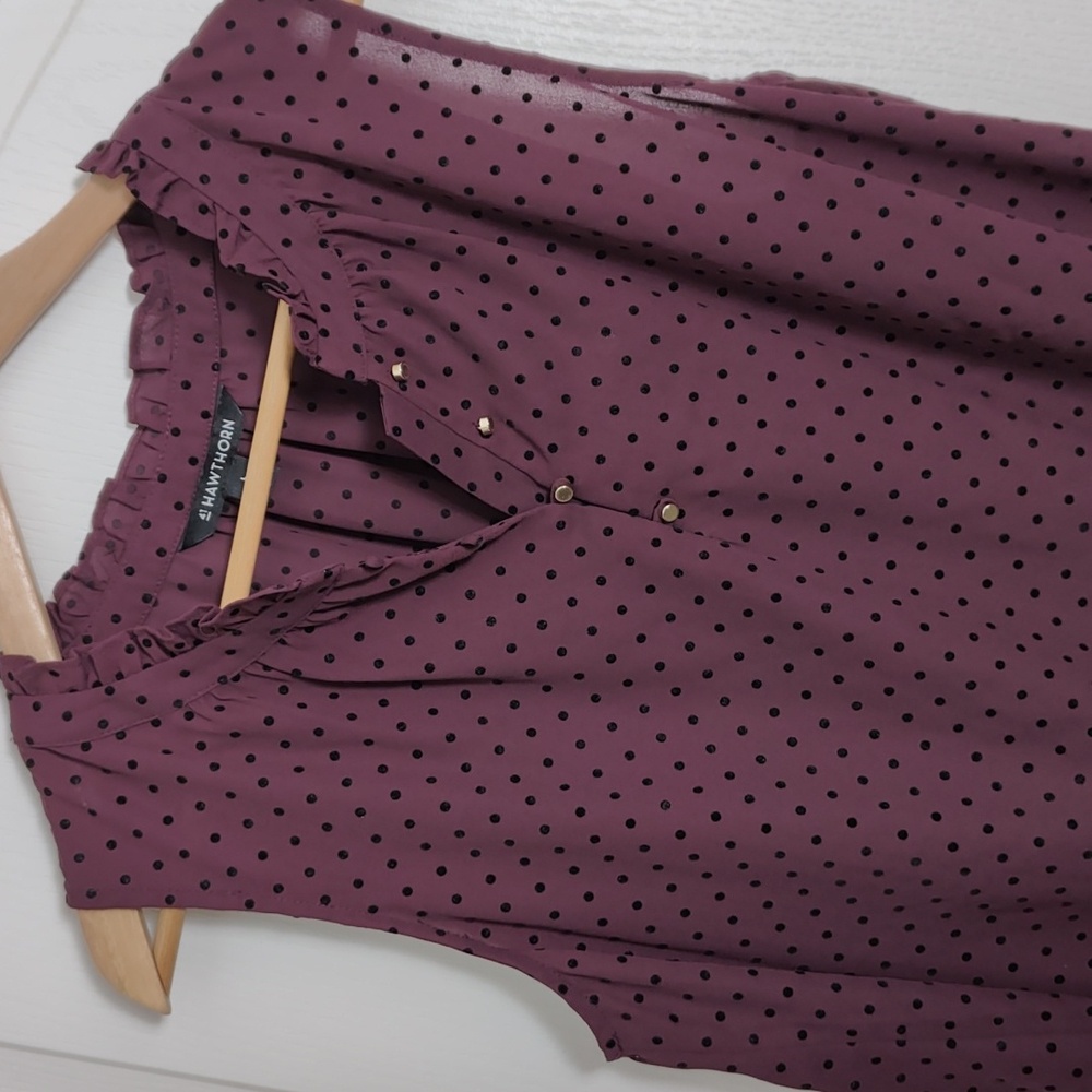 41 Hawthorn Sleeveless Purple Blouse Size Large